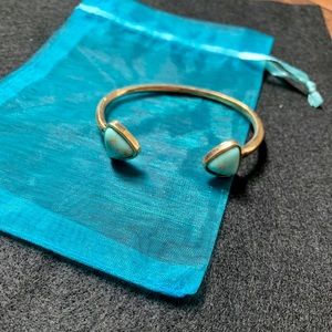 Gold and Aqua Bracelet